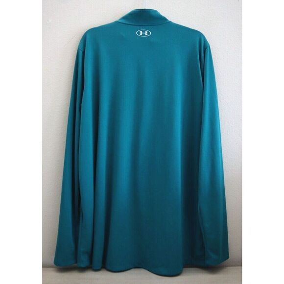 Under Armour 1376844-722 Men's Sz XLT Teal/White Team Tech L/S 1/4 Zip Pullover - Picture 2 of 11